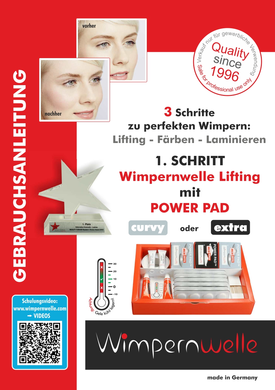 Anleitung Wimpernlifting POWER PAD