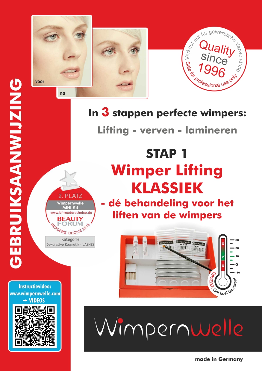 Instructies wimperlifting KLASSIEK